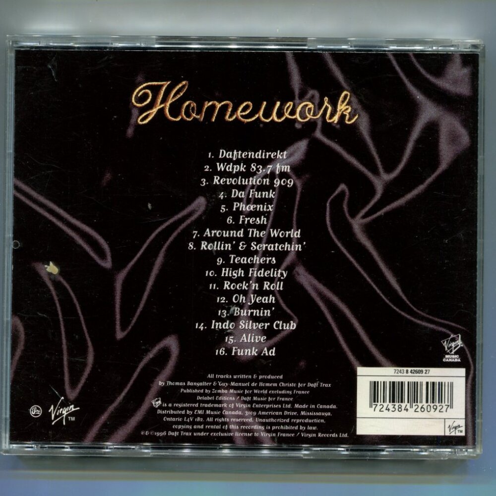 1996 Daft Punk "Homework" CD - Picture 2 of 2